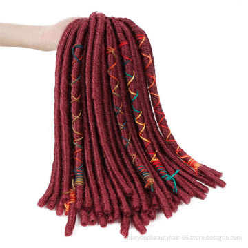 vendors Bulk packaging Goddess Locs Crochet Braids Hair 14 inch Faux Locs Crochet Hair Dreadlocks Synthetic Braiding Hair